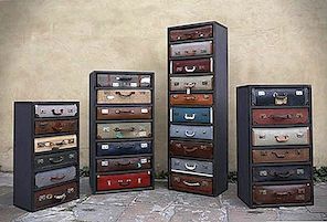 Metal Çerçeve Yakalanan Vintage Charm: Bavul Çekmeceler