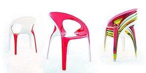 Živopisan i šareni dizajn stolice za slaganje: Juicy by Angelo Tomaiuolo