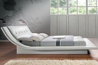 Moderna moderna kreveta s zakrivljenom glavom