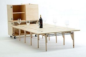 Mobile Dining Unit som avslöjar ett överraskande stort hopfällbart bord