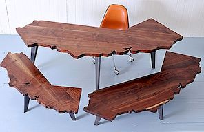 De California-collectie bureaus en tafels van J. Rusten Furniture Studio