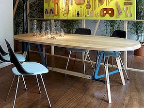 De moderne en ongedwongen Stammtisch-tafel van Alfredo Häberli