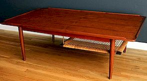 Klasický dánský teakový konferenční stolek