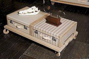 Vintage bagage möbler samling för att komma ihåg gamla tider