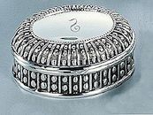 Personlig Beaded Antik Oval Silver Smycken Box