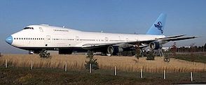 Boeing 747 převeden do ubytovny ve Stockholmu