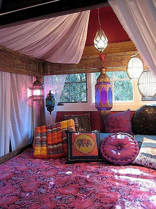 1001 arabských nocí v ložnici. Marocké dekorace