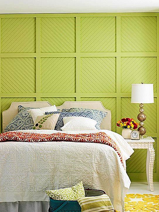 Hur man dekorerar ett sovrum med gröna väggar