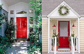 Gör en plask med en röd dörr