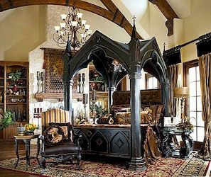 Tajanstvena gotička spavaća soba Ideje za dizajn interijera