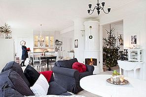 Malá vilka inspirovaná severskou krajinou s teplým, vánočním dekorací