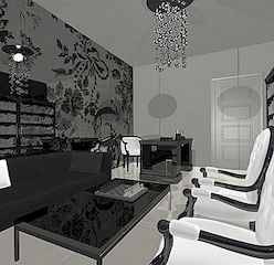 Crno-bijeli koncepti dizajna interijera Milla Rezanova