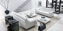 Černobílé obývací pokoje od Natuzzi