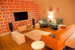 Svetla in zabavna oranžna zasnova prostora
