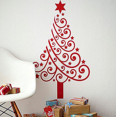 Vánoční strom nálepka na zeď