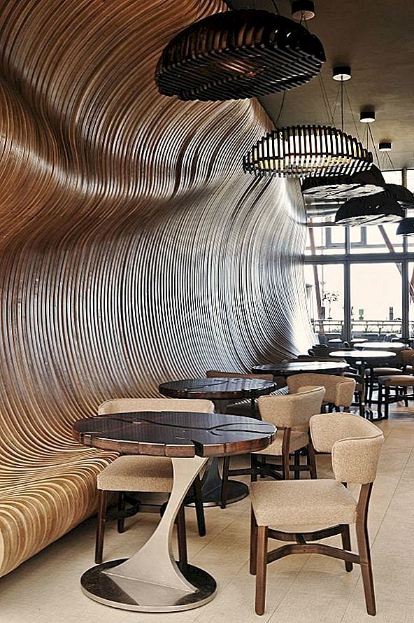 Kavárny po celém světě a jejich oko-chytání interiéru detaily designu