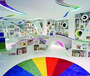 Kleurrijke populierenbibliotheek door Sako Architects