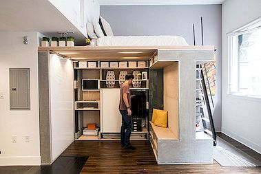 Velike načine za pretvaranje malih prostora s odraslim krevetom za potkrovlje