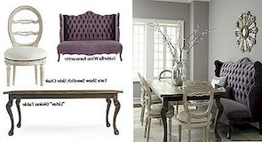 "Isabella" Wing Banquette, "Liday" Dining Table, och Swedish Side Chair