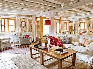 Lovevly ρουστίκ εσωτερικό σπίτι με μια εκπληκτική παλέτα χρωμάτων