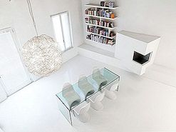 Modern Loft Interior Design Aanbiddend het Witte Kleurenthema