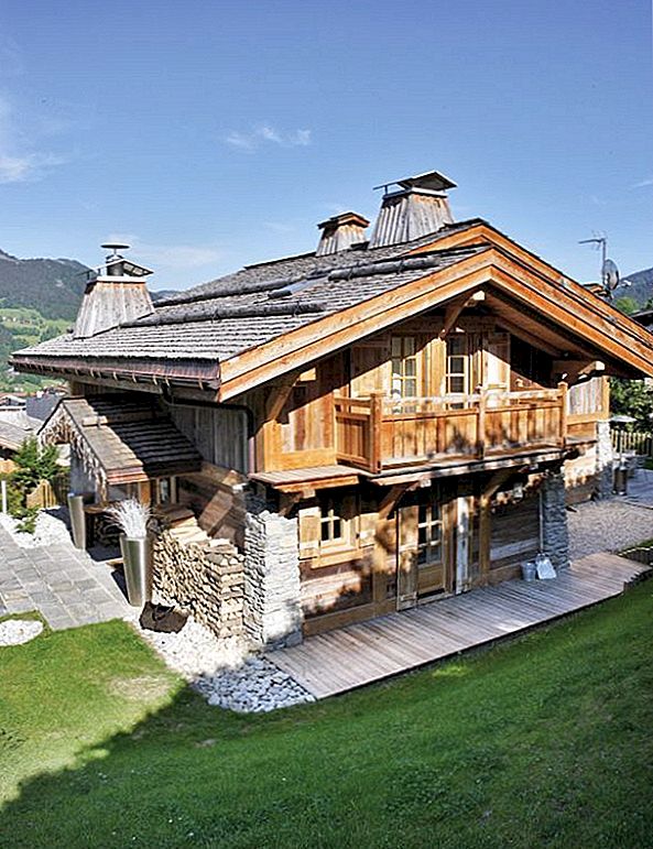 İsviçreli dağlardan bir eve İskandinav etkisi