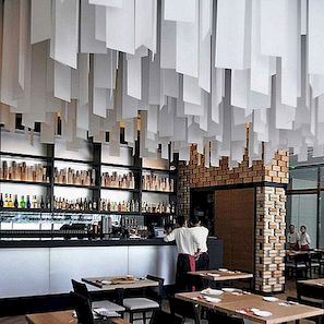 Dizajn interijera restorana kamena u Pekingu