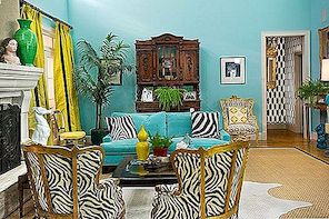 Turquoise vibrující design interiéru od Jill Sorensen