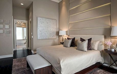 Taupe gebruiken om een ​​stijlvolle en romantische slaapkamer te maken