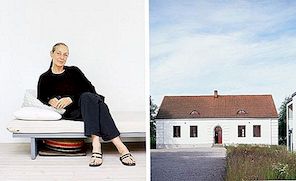 Bílý a slunný skandinávský dům
