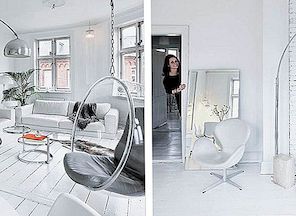 Bijela kuća u Danskoj s retro osjećajem