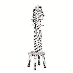 Dierlijke kruk met kapstok - Zebra