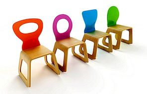 Igrajte drvene stolice za dječju sobu