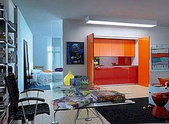 Verbazingwekkende kleurenverborgen keuken voor kleine ruimtes