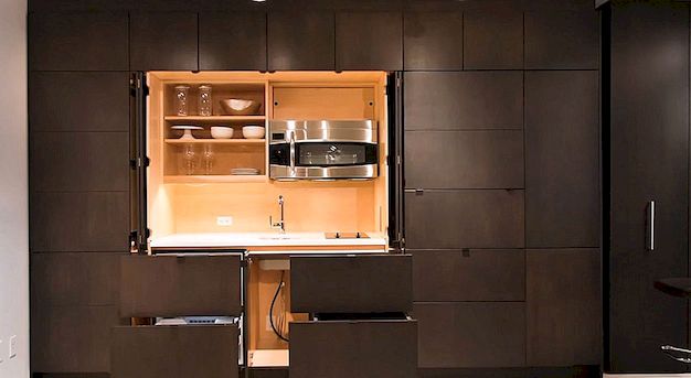 Clever Stealth Kitchen Hide Away Unneeded Components [Video]