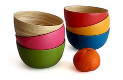 Kleurrijke Lacquerware Bowls met de hand gemaakt van bamboe