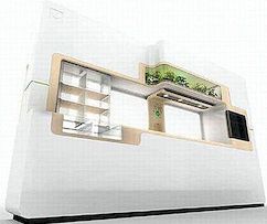 从漩涡的绿色Eco友好的厨房概念