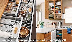Gebruik containers om uw keuken overzichtelijk te organiseren