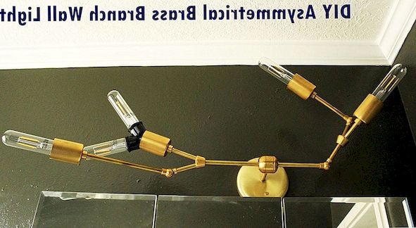 DIY Modern Asymmetrisk Mässing Branch Light