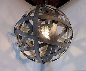 Oběžná lampa, recyklované barevné obruče z pozinkované oceli