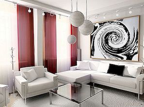 15 Červený design obývacích pokojů