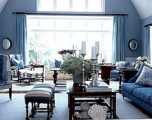 20 Blå vardagsrum design idéer