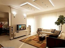 Moderne kamers ontworpen rond televisies