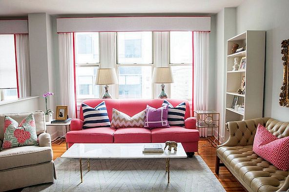 Pink Sofas: nepričakovano dotik barve v dnevni sobi