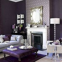 Purple Living Room Design