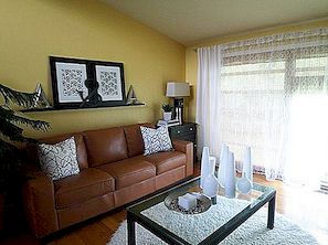 Žluté návrhy obývacích pokojů
