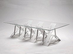 Krásný a všestranný 2dílný skleněný stůl