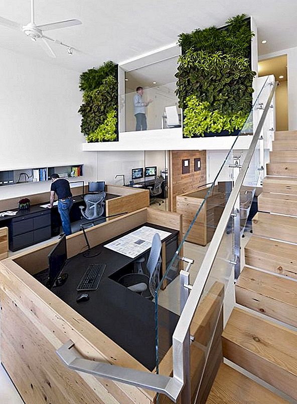Gastvrij kantoor in San Francisco met een verticale tuin binnenin