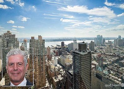Stanovanje NYC Anthonyja Bourdaina je za najem in pogledi dihajo