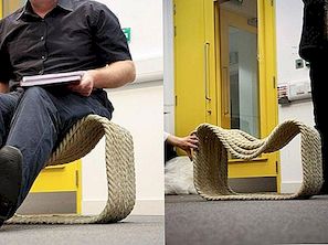Een stoel gemaakt van 80 Meter of Rope door Jon Fraser